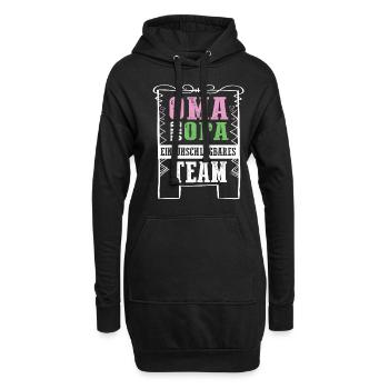 oma und opa team - Hoodie-Kleid - Schwarz - Vorne
