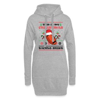 Das Ist Mein Weihnachts-Tackle American Football - Hoodie-Kleid - Grau meliert - Vorne