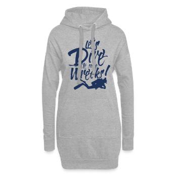 Wreck Diver Plongée Diver Plongée sur épave - Sweat-shirt à capuche long Femme - gris chiné - Devant