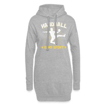 Handball Leidenschaft Spruch - Hoodie-Kleid - Grau meliert - Vorne