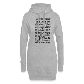 Snowboarding Snowboard - Sweat-shirt à capuche long Femme - gris chiné - Devant
