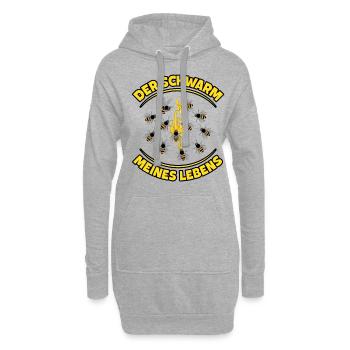 lustige und witzige Imker Geschenke Imkereibedarf - Hoodie-Kleid - Grau meliert - Vorne
