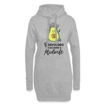 Bravocado pour devenir sage-femme sage-femme - Sweat-shirt à capuche long Femme - gris chiné - Devant