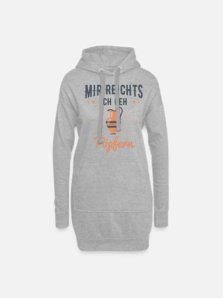 Mir Reichts Ich Geh Töpfern Lehmarbeit Keramik Töp - Hoodie-Kleid - Grau meliert