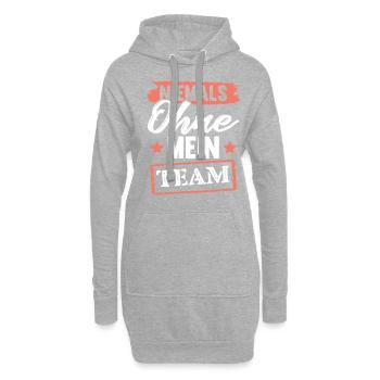 Niemals ohne Team - Hoodie-Kleid - Grau meliert - Vorne