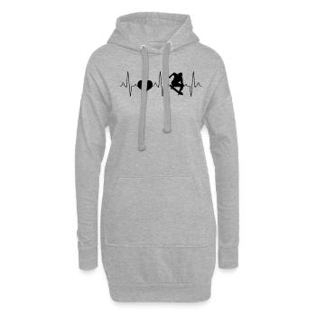 Patinage Patinage Heartbeat - Sweat-shirt à capuche long Femme - gris chiné - Devant