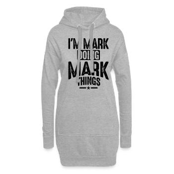 Marque de nom personnalisée Mens Funny - Sweat-shirt à capuche long Femme - gris chiné - Devant
