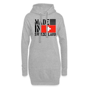 Suisse Swiss Funny Saying - Sweat-shirt à capuche long Femme - gris chiné - Devant