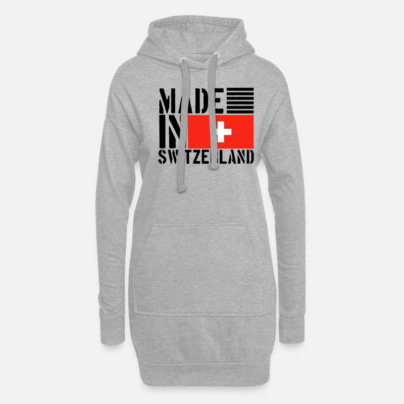 Schweiz Schweizer Lustiger Spruch - Hoodie-Kleid - Grau meliert