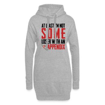 Appendicite Chirurgien survivant Lustiger - Sweat-shirt à capuche long Femme - gris chiné - Devant