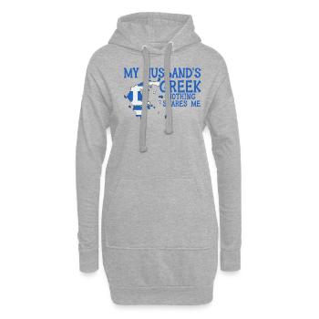 Femme Grèce Grec Grec - Sweat-shirt à capuche long Femme - gris chiné - Devant