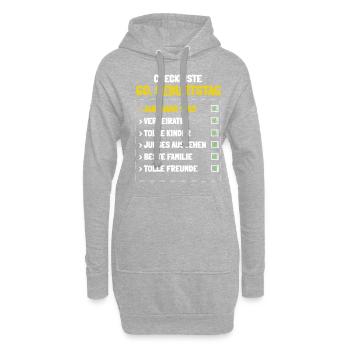 Ein Star wird 60 Jahre alt - Hoodie-Kleid - Grau meliert - Vorne
