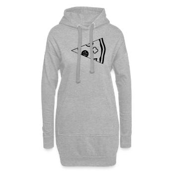 Pizza Pärchen Couple Shirt - Hoodie-Kleid - Grau meliert - Vorne