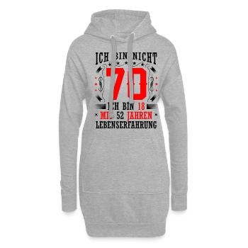70 Geburtstag Geschenk lustig 70. Jubiläum Humor - Hoodie-Kleid - Grau meliert - Vorne