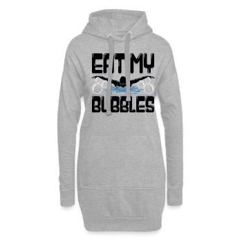 Drôle de nageur Mangez Mes Bulles Nager Ges - Sweat-shirt à capuche long Femme - gris chiné - Devant
