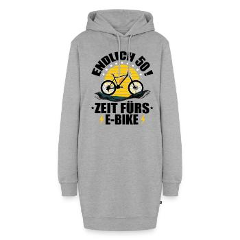 50 Geburtstag 50 Ehrentag 50 Jubiläum Radsport - Hoodie-Kleid - Grau meliert - Vorne
