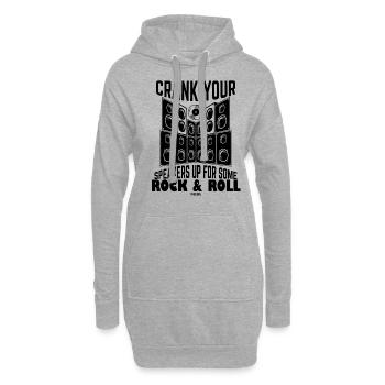 Rocker Rockmusik - Hoodie-Kleid - Grau meliert - Vorne