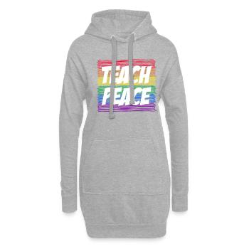 Teach Peace Educator Schwuler Lesbischer - Hoodie-Kleid - Grau meliert - Vorne