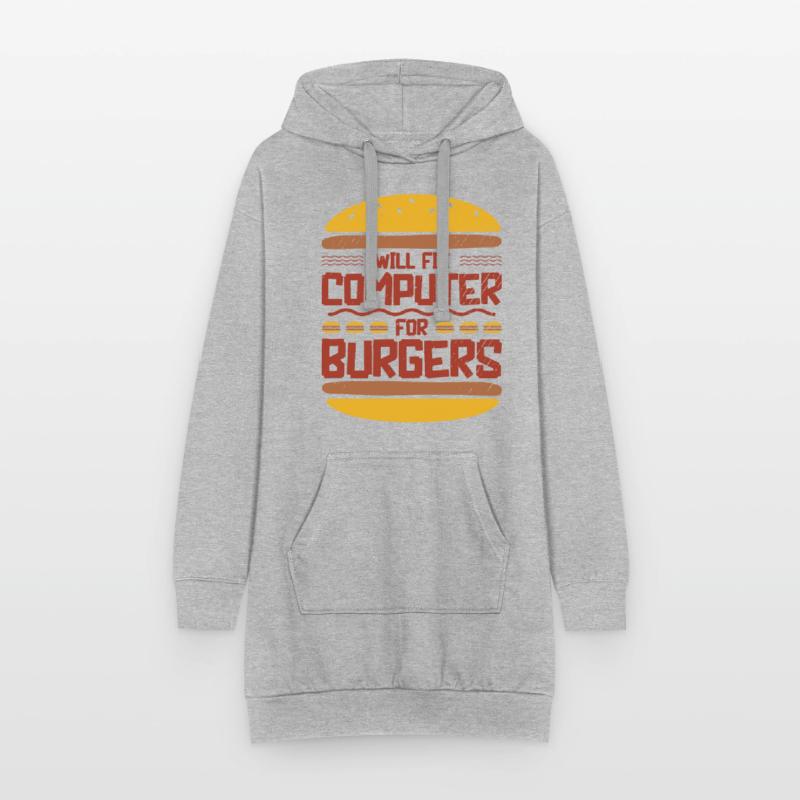 Will Fix Computer Burger Programmierer IT Support Hoodie-Kleid
