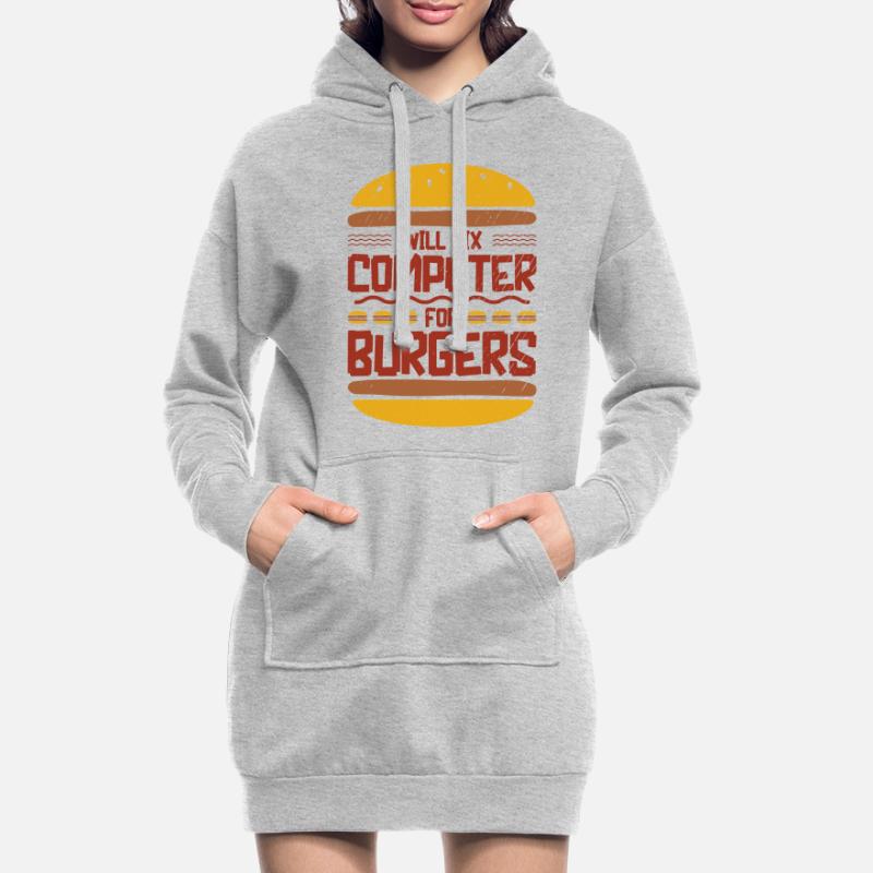 Will Fix Computer Burger Programmierer IT Support Hoodie-Kleid