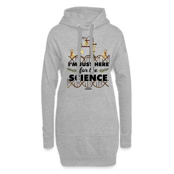 Je suis juste ici pour la science - Sweat-shirt à capuche long Femme - gris chiné - Devant