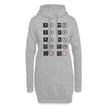 Technicien d’ascenseur Installateur d’ascenseur Technicien en mécatronique - Sweat-shirt à capuche long Femme - gris chiné - Devant