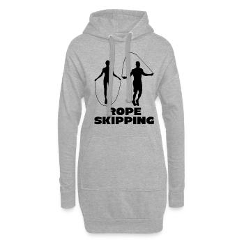 Jumping Rope Graphic Rope Jumping Rope Skipping Si - Hoodie-Kleid - Grau meliert - Vorne