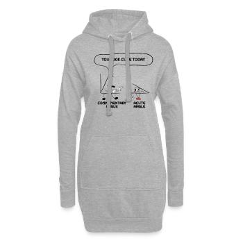 Mathématiques Angle aigu Professeur de mathématiques - Sweat-shirt à capuche long Femme - gris chiné - Devant