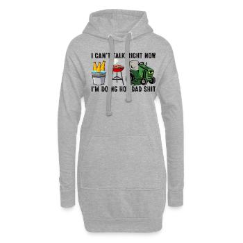 Je ne peux pas parler en ce moment je fais Hot Dad Drôle - Sweat-shirt à capuche long Femme - gris chiné - Devant