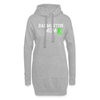badminton mom - Hoodie-Kleid - Grau meliert - Vorne