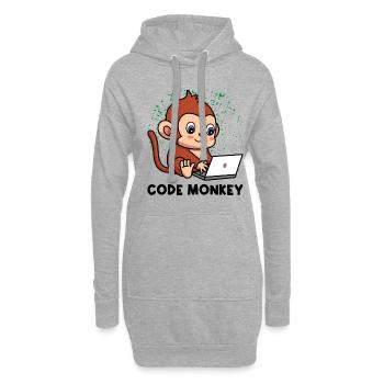 Code Monkey Programming Coder Computer Geek Develo - Hoodie-Kleid - Grau meliert - Vorne