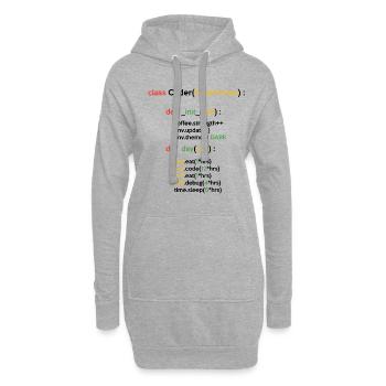 Class Coder Base Human Programming Coder Computer - Hoodie-Kleid - Grau meliert - Vorne