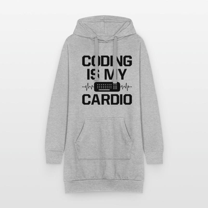 Coding Is My Cardio Programming Coder Computer Gee Hoodie-Kleid
