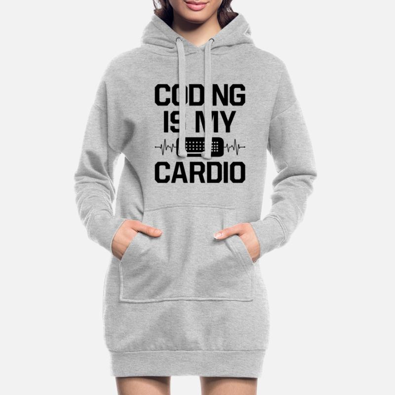 Coding Is My Cardio Programming Coder Computer Gee Hoodie-Kleid