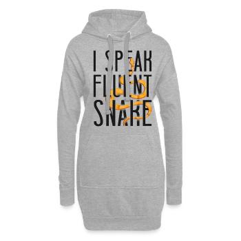 Snake Serpent I Speak Fluent Snake - Hoodie-Kleid - Grau meliert - Vorne