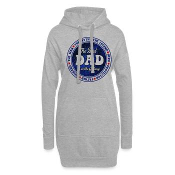 Le meilleur papa de la galaxie L’homme Le mythe - Sweat-shirt à capuche long Femme - gris chiné - Devant