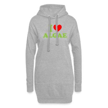 I love algae, algae diatom - Hoodie-Kleid - Grau meliert - Vorne