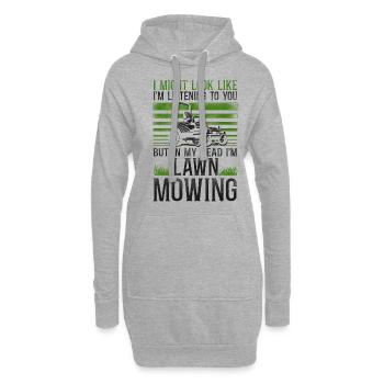 Lawn Mower Mowing Dad Father - Hoodie-Kleid - Grau meliert - Vorne