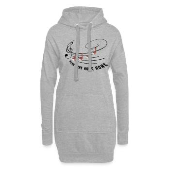 Musique d’oie Musicien d’oiseaux Amateurs d’oie - Sweat-shirt à capuche long Femme - gris chiné - Devant