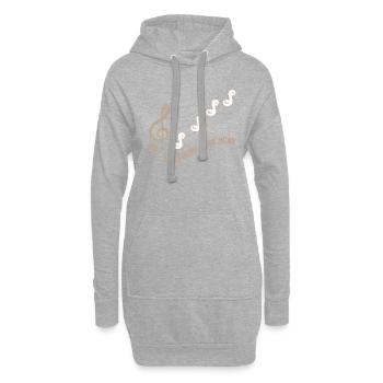 Musique d’oie Musicien d’oiseaux Amateurs d’oie - Sweat-shirt à capuche long Femme - gris chiné - Devant
