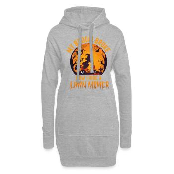 Lawn Mower Mowing Dad Father - Hoodie-Kleid - Grau meliert - Vorne