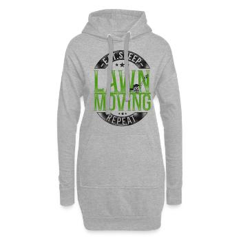 Lawn Mower Mowing Dad Father - Hoodie-Kleid - Grau meliert - Vorne