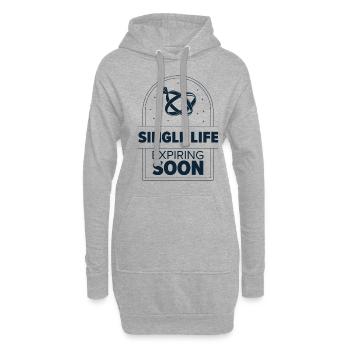 Enterrement de vie de célibataire célibataire Se marier - Sweat-shirt à capuche long Femme - gris chiné - Devant