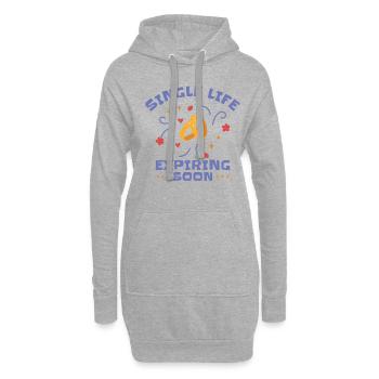 Enterrement de vie de célibataire célibataire Se marier - Sweat-shirt à capuche long Femme - gris chiné - Devant
