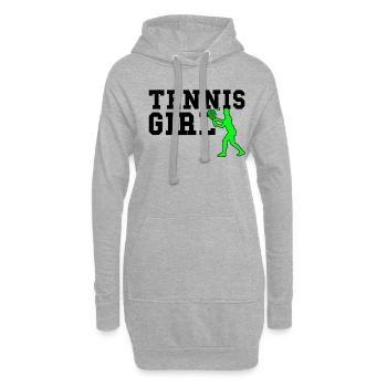 Fille de tennis - Sweat-shirt à capuche long Femme - gris chiné - Devant