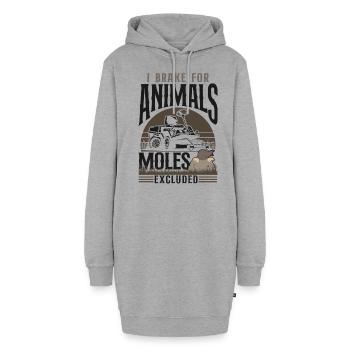 Tondeuse à gazon Mowing Papa Père - Sweat-shirt à capuche long Femme - gris chiné - Devant