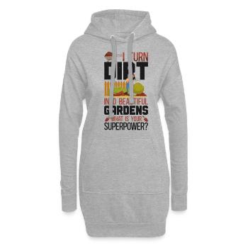 Paysagiste Aménagement Paysager - Sweat-shirt à capuche long Femme - gris chiné - Devant