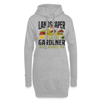 Landscaper Landscaping Landscape - Hoodie-Kleid - Grau meliert - Vorne