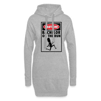 Bachelor Caution Bräutigam Heiraten Hochzeitstag - Hoodie-Kleid - Grau meliert - Vorne