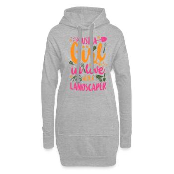 Paysagiste Aménagement Paysager - Sweat-shirt à capuche long Femme - gris chiné - Devant